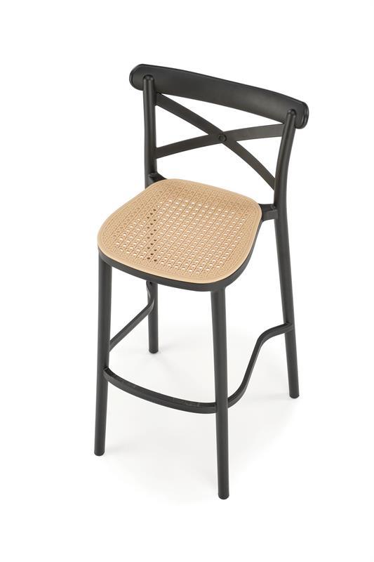 Barová židle H-111 černá/přírodní