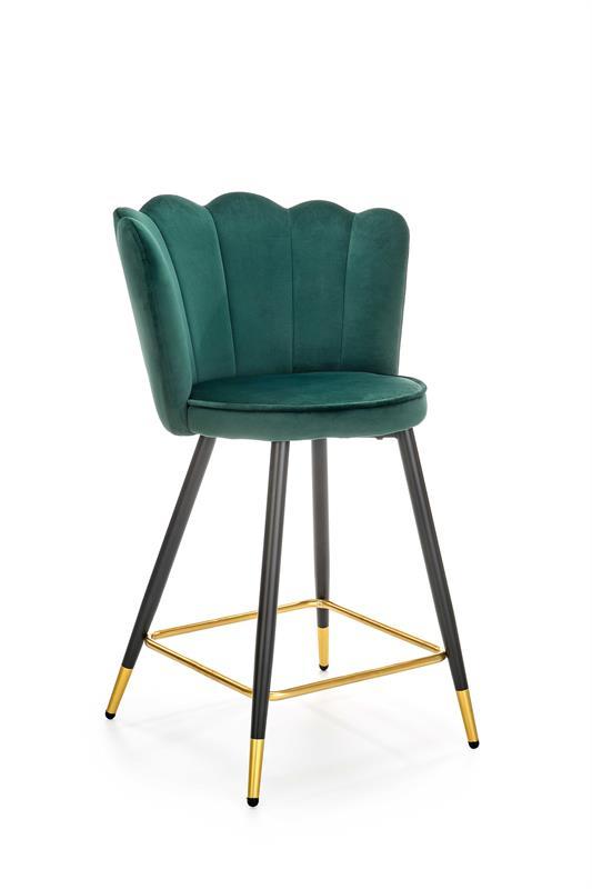 Barová židle H-106 tmavě zelená