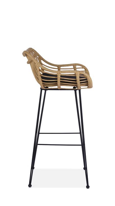 Barová židle H-105 přírodní/černá