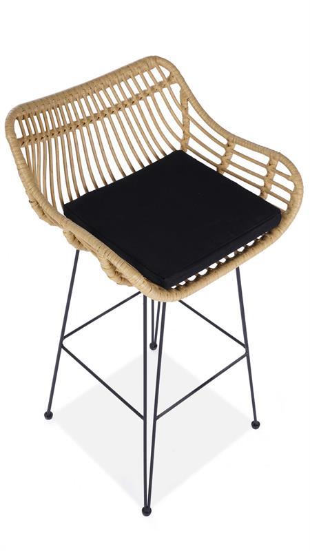 Barová židle H-105 přírodní/černá