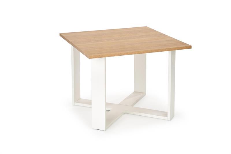 Konferenční stolek CROSS - dub zlatý/bílý