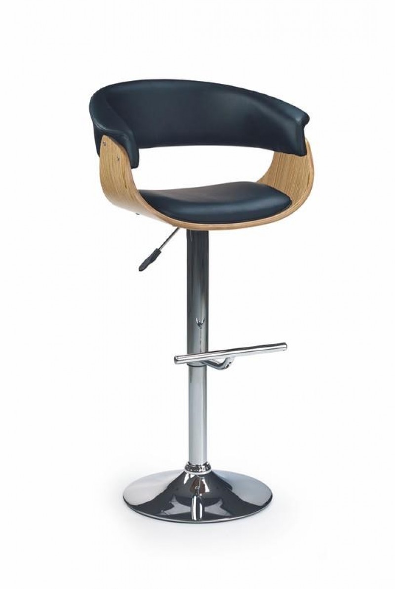 Barová židle Hoker H-45 světlý dub/černá