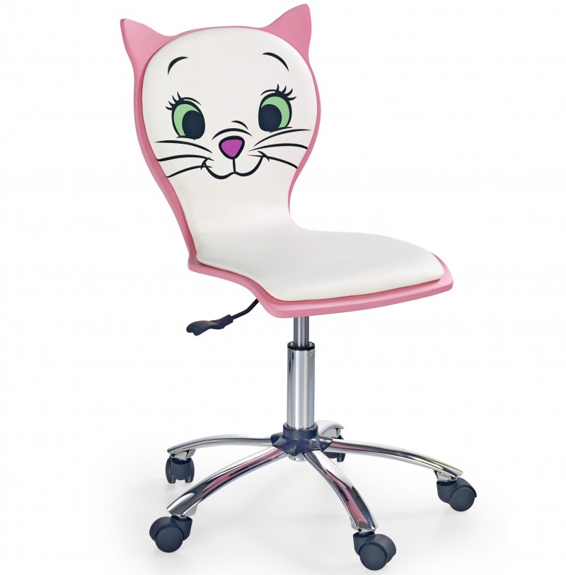 Dětská židle KITTY II bílá/růžová