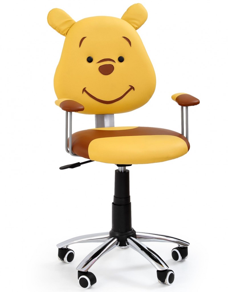 Dětská židle KUBUŠ žlutá/hnědá