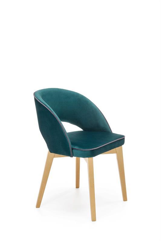Dřevěná židle MARINO  (tmavě zelená/dub medový)