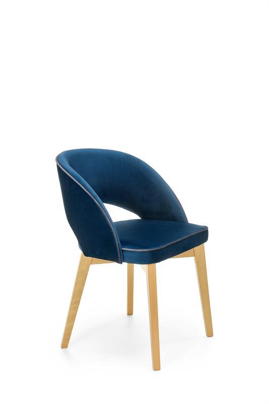 Dřevěná židle MARINO  (tmavě modrá/dub medový)